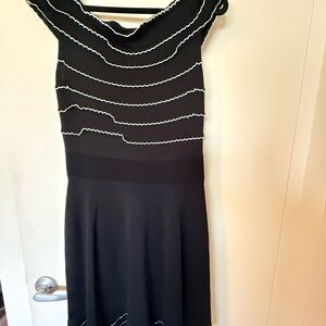 Ted Baker off the shoulder Bardot scalloped dress